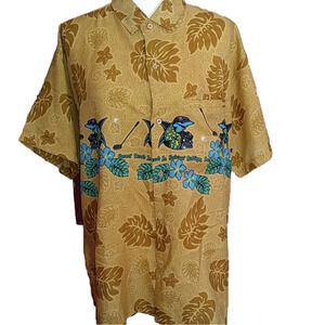 Barefoot Attitude Shark Golf Button Shirt XL